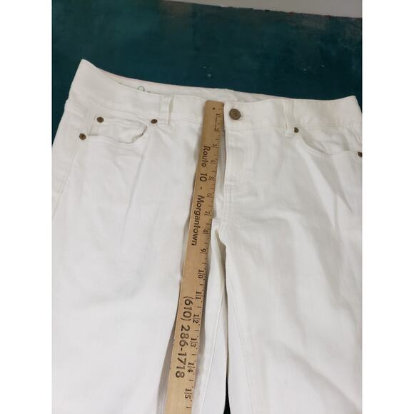 Lilly Pulitzer Jeans Size 12 Womens White Denim Pants Ladies Main Line Straight - Picture 8 of 15
